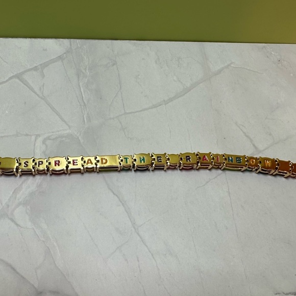 Kurt Geiger Spread the Rainbow Tennis Bracelet Multicolor NWT and dust bag - Picture 6 of 10